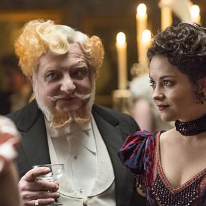 Still of Simon Russell Beale and Sarah Greene in Penny Dreadful 2014