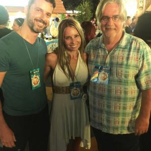 With The Simpsons creator Matt Groening and actress Carolina Pampillo