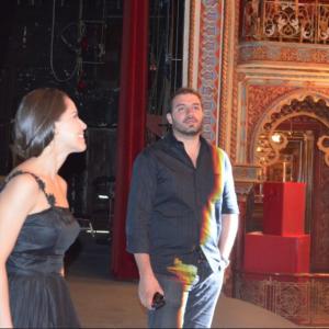 Paco lvarez and Ana Claudia Talancn in production
