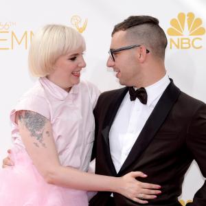 Lena Dunham and Jack Antonoff at event of The 66th Primetime Emmy Awards 2014