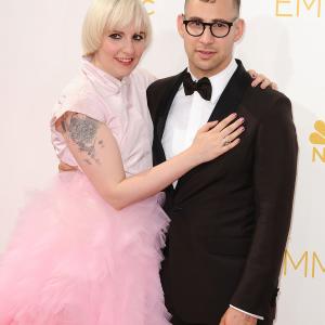 Lena Dunham and Jack Antonoff at event of The 66th Primetime Emmy Awards 2014