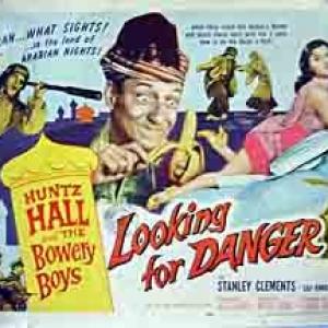 Stanley Clements Huntz Hall and Lili Kardell in Looking for Danger 1957
