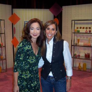 Lauri Serene with Melissa Rivers on the set of TV Candy