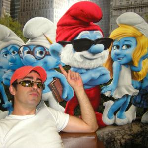 Milan Antonic Brainy Smurf at the Serbian premiere of The Smurfs 2011