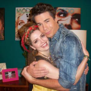 Jerry Trainor and Jen Lilley on set of iCarly