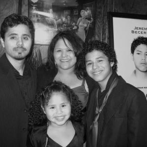 Becerra Family at a fund raiser dinner for the film El Nacional