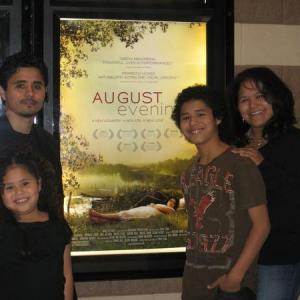 The Becerra family at Aufust Evening Premier