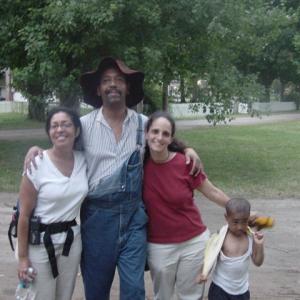 Its a wrap ! Director Leslie Farrellactor Algernon Ward and CoProducer Alexandria Dionne celebrate the filming of the final scene for The Challenge To Freedom in 2004
