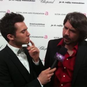 Being faux interviewed by host of HubWorld Justin Willman.