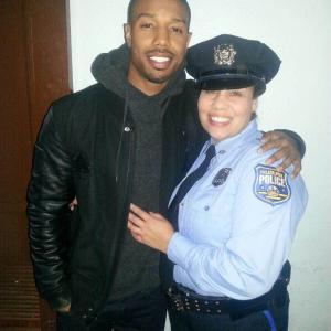On the set of Creed with Michael B Jordan