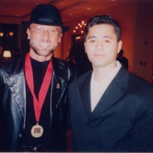 2002 Latin BMI awards. The late Maurice Gibb and Actor Abel Becerra