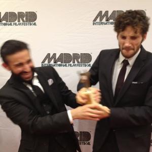 Bryan Becker and Brandon Miradi at the Madrid International Film Festival. Best New Director - 