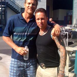 Brain Van Holt and David Dossett on the set of Cougar Town.