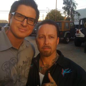 Zak Baggans and Me on the set of Paranormal Challenge