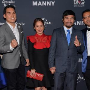 Manny Pacquiao Jinkee Pacquiao Jay Bajaj and Ryan Moore at event of Manny 2014
