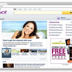 Sno E. Blac on the front homepage of Yahoo.com