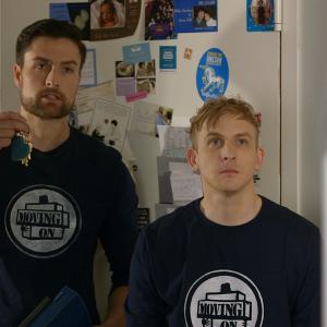 Still of Ryan Farrell and Robin Lord Taylor in Moving On, a film by Marcia Fields and Mike Spear