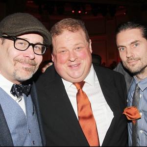 Actor and director Terry Kinney with Joel Marsh Garland and Michael Dempsey of Of Mice and Men