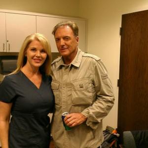 Carole Wood as a Nurse in Assumed Killers prepares for her scene with Armand Asanti