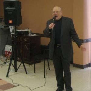 Singing at Jewish Center in Wayne, NJ.