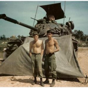 PFC Ronnie Giles & SP4 Ken Witt of 'A' Troop, 3/4 Cavalry, in South Vietnam-1967.