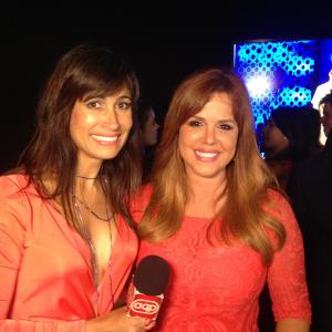 at the Latin Billboard Showcase 2015 Interviewing Telemundos Al Rojo Vivo Host Maria Celeste for AQP Show on America Te Ve