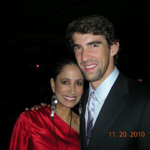 with Michael Phelps at the Miss California USA 2010 Pageant