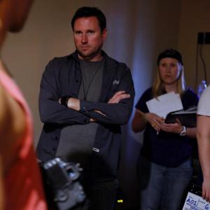 Michael Coulombe, directing, on the set of 