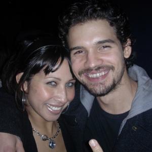 Suri van Sornsen and Steven Strait on set of the WB movie 10000BC in New Zealand