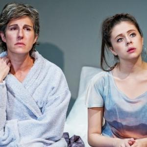 Tamsin Greig and Bel Powley from the WestEnd play Jumpy