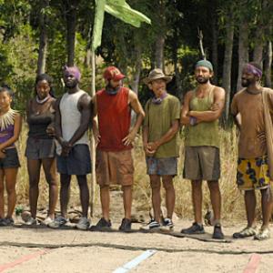 Still of Stacy Kimball, Cassandra Franklin, Andria Herd, Alex Angarita and Kenward Bernis in Survivor: A Smile, Velvet Gloves and a Dagger in My Pocket (2007)