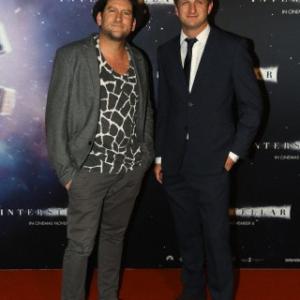 Christopher Horsey and Aaron Glenane at the Sydney premiere of Interstellar