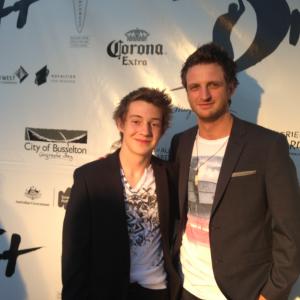 Harrison BucklandCrook and Aaron Glenane at the Drift Premiere