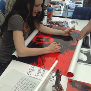 Megan Franich signing at Comic Con 2009