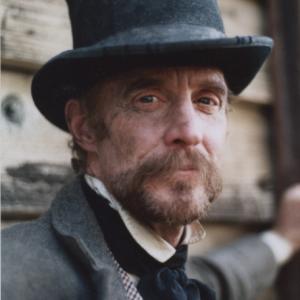 Deadwood, third season. The coat, vest, shirt, tie, and trousers were made by John for the show. The topper was brand new, but was dented, sanded, bent, beat up, and otherwise professionally 