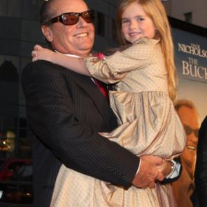 Jack Nicholson and Taylor Ann Thompson at event of The Bucket List 2007