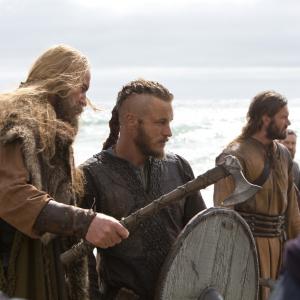 Still of Vladimir Kulich, Travis Fimmel and Clive Standen in Vikings: Dispossessed (2013)
