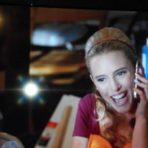 Lilly Roberson as Joan on the set of Suburgatory