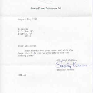 Good Wishes from STANLEY KRAMER film director