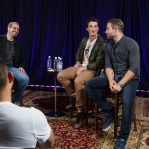 Miles Teller and Jai Courtney at event of Divergente (2014)