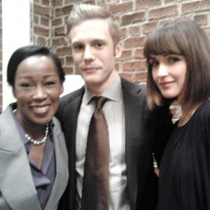 JoAnna, Zach Booth and Rose Byrne On the set of DAMAGES Season 5 - 2012