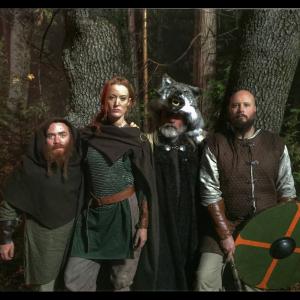 On set of Total Awesome Viking Power Jeremiah Benjamin Adele Ren Schno Mozingo and Jes Selane