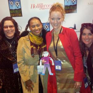 Napa Valley Film Festival  Award Winning Filmmakers on The Magic Bracelet with Make A Film Foundation From left to right Carol Ann Shine CEO of Make A Film Foundation  Tamika Lamison Adele Ren and Lori Moilov