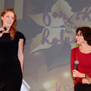 Adele Ren and stand up comedian Cathy Ladman on stage at the Christopher and Dana Reeve Foundation Gala Dec 7 2014