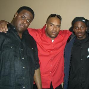 On the set of the movie NOTORIOUS with JAMAL WOOLARD AND DERECK LUKE
