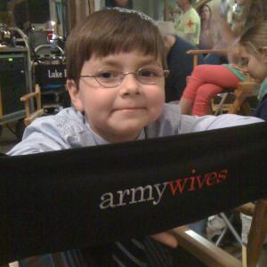 John White Jr on the set of Army Wives Season 4