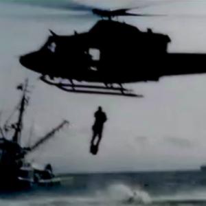 Rescue scene from cinema commercial