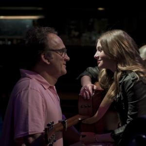 Jami and Jim Belushi on the set of her music video for 