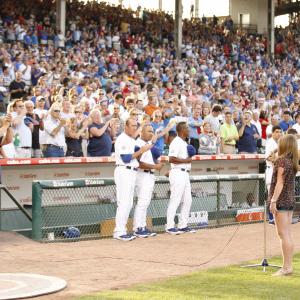 Jami sings the National Anthem at Wrigley Field