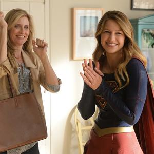 Still of Helen Slater and Melissa Benoist in Supergirl (2015)